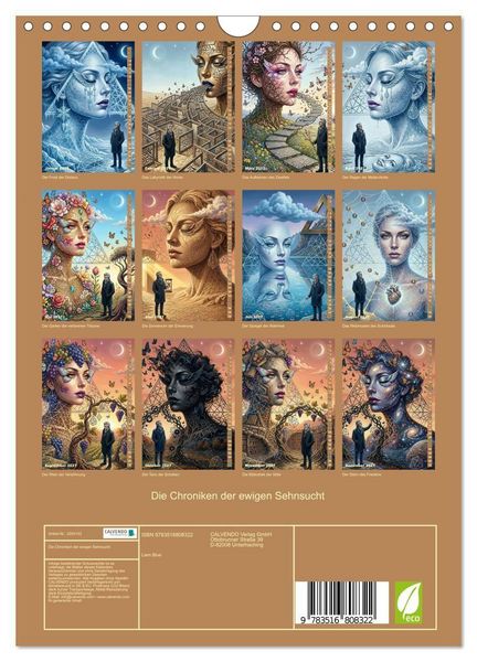 Produktbild: Die Chroniken der ewigen Sehnsucht (Wandkalender 2027 DIN A4 hoch), CALVENDO Monatskalender