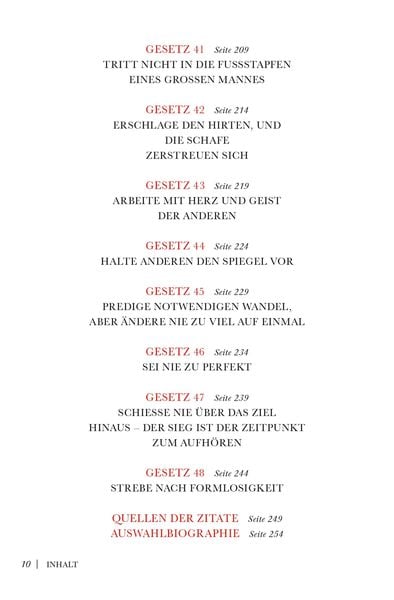 Greene, Power, 48 Gesetze der Macht