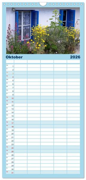 Produktbild: Familienplaner 2026 - Kefalonia, Inseltraum in Blau mit 5 Spalten (Wandkalender, 21 x 45 cm) CALVENDO