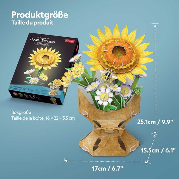 Produktbild: CUBICFUN - 3D Puzzle Blumentopf Sonnenblume 102 T
