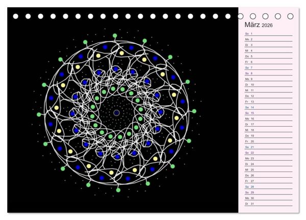 Produktbild: Filigran - Mandalas (Tischkalender 2026 DIN A5 quer), CALVENDO Monatskalender