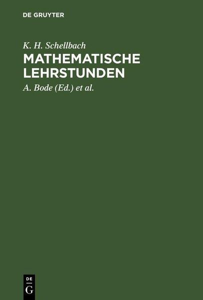 Produktbild: Mathematische Lehrstunden