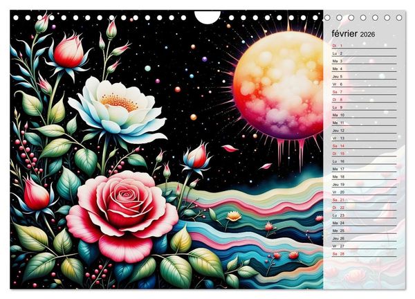 Produktbild: Fleurs de la nuit (Calendrier mural 2026 DIN A4 vertical), CALVENDO calendrier mensuel