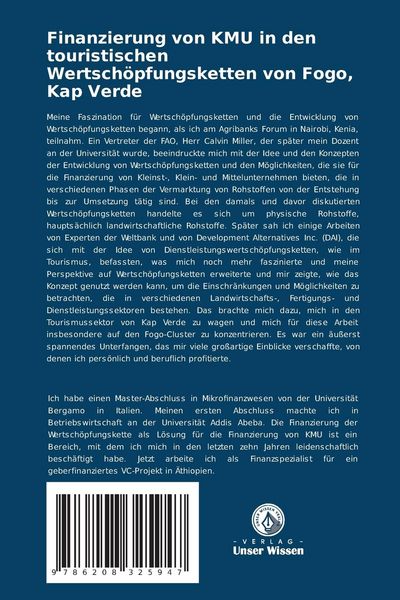 Produktbild: Finanzierung von KMU in den touristischen Wertsch&ouml;pfungsketten von Fogo, Kap Verde