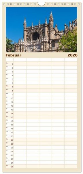 Produktbild: Familienplaner 2026 - Sevilla - Unterwegs in Spanien mit 5 Spalten (Wandkalender, 21 x 45 cm) CALVENDO