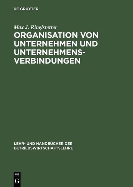 Produktbild: Organisation von Unternehmen und Unternehmensverbindungen