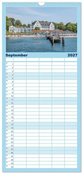 Produktbild: Familienplaner 2027 - Flensburg maritim mit 5 Spalten (Wandkalender, 21 x 45 cm) CALVENDO
