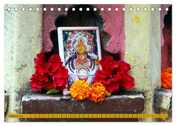 Produktbild: Indien - Hinduismus (Tischkalender 2026 DIN A5 quer), CALVENDO Monatskalender