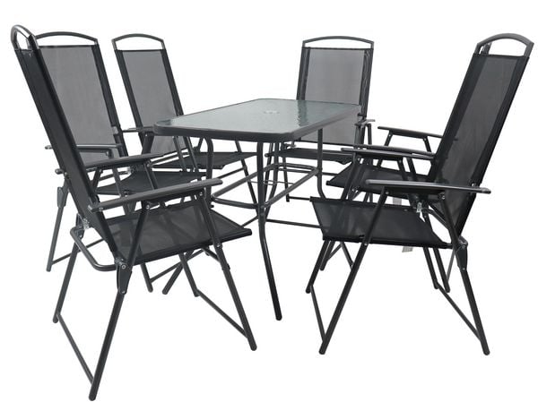 Produktbild: 7-tlg Sitzgruppe Gartenm&ouml;bel Tisch St&uuml;hle Set 110