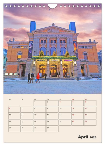 Produktbild: Winterliches Oslo - Terminplaner (Wandkalender 2026 DIN A4 hoch), CALVENDO Monatskalender