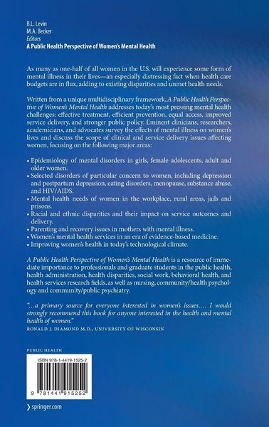 Produktbild: A Public Health Perspective of Women&rsquo;s Mental Health