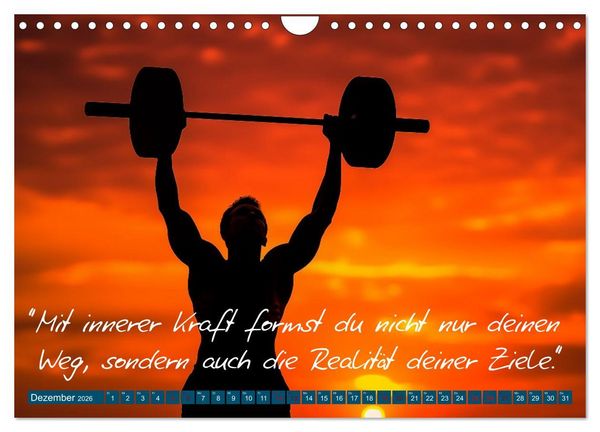 Produktbild: Motivation in Bewegung - Ein Jahr voller sportlicher Energie (Wandkalender 2026 DIN A4 quer), CALVENDO Monatskalender
