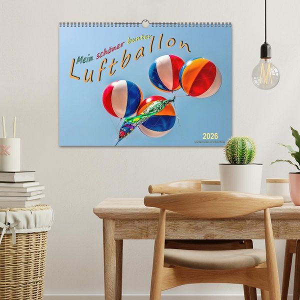 Produktbild: Mein sch&ouml;ner bunter Luftballon (Wandkalender 2026 DIN A3 quer), CALVENDO Monatskalender