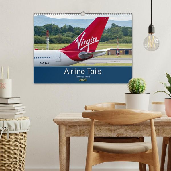 Produktbild: Airline Tails (Wall Calendar 2026 DIN A3 landscape), CALVENDO 12 Month Wall Calendar