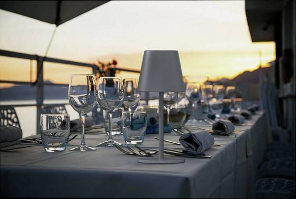 Produktbild: M-e modern-electronics LUNA-80W 41434 Akku-Tischlampe LED LED fest eingebaut 3W Wei&szlig;