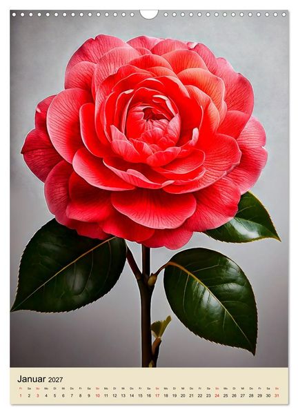Produktbild: Solit&auml;r: Die Eleganz der Einzelbl&uuml;te (Wandkalender 2027 DIN A3 hoch), CALVENDO Monatskalender