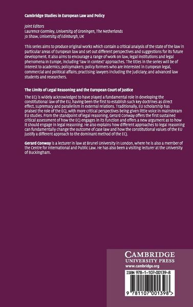 Produktbild: The Limits of Legal Reasoning and the European Court of Justice