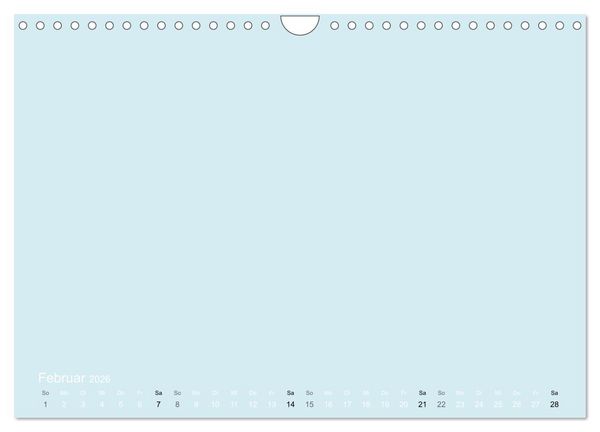 Produktbild: Bastelkalender - hell Blau (Wandkalender 2026 DIN A4 quer), CALVENDO Monatskalender