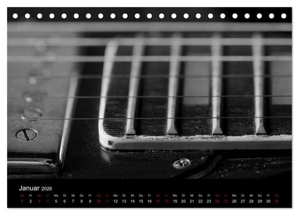 Produktbild: Regelwerke - Details alter E-Gitarren (Tischkalender 2026 DIN A5 quer), CALVENDO Monatskalender
