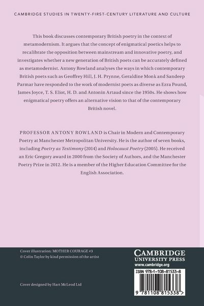 Produktbild: Metamodernism and Contemporary British Poetry