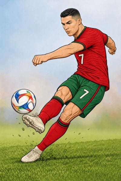 Produktbild: WM 2026 Fu&szlig;ball Malbuch f&uuml;r Kinder ab 6 Jahren mit 70 authentischen Spielerzeichnungen