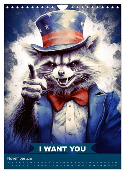 Produktbild: I want you im tierischen Design (Wandkalender 2026 DIN A4 hoch), CALVENDO Monatskalender