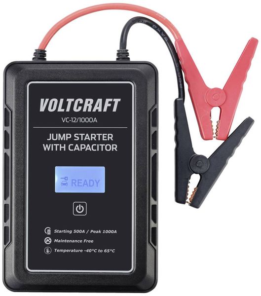 VOLTCRAFT Schnellstartsystem VC-12/1000A VC-13998130 Starthilfestrom (12 V)=500 A Kondensator-Technik (ohne Akku)