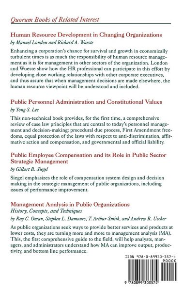 Produktbild: Public Management in Lean Years