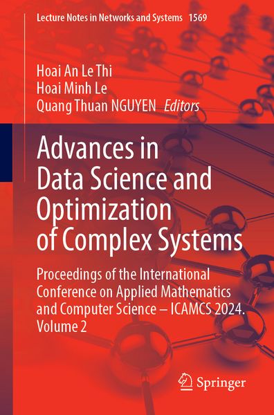 Produktbild: Advances in Data Science and Optimization of Complex Systems
