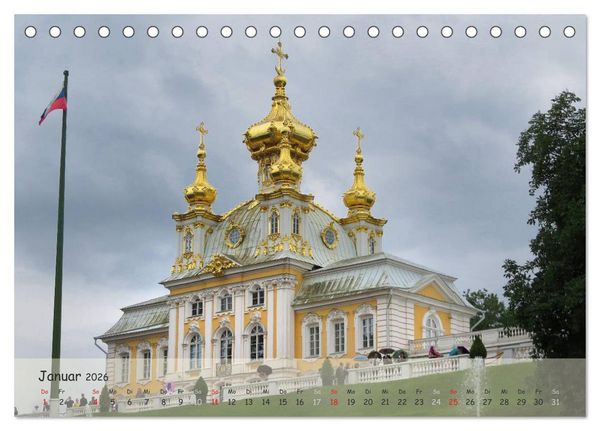 Produktbild: Sankt Petersburg - Pal&auml;ste der Umgebung (Tischkalender 2026 DIN A5 quer), CALVENDO Monatskalender