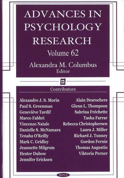 Produktbild: Advances in Psychology Research