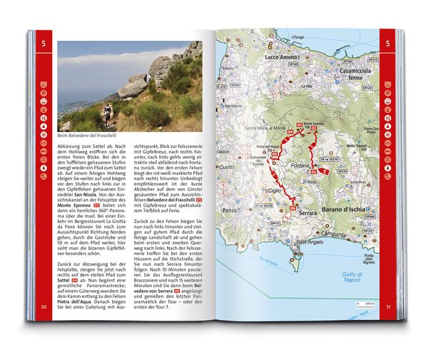 Produktbild: KOMPASS Wanderf&uuml;hrer Golf von Neapel, Ischia, Capri, Halbinsel Sorrent, Amalfi-K&uuml;ste und Cilento, 60 Touren mit Extra-Tourenkarte