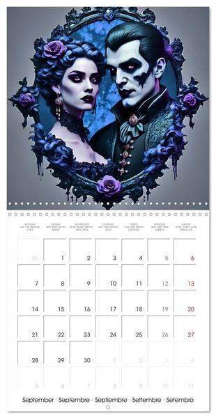 Produktbild: Vampire Pairs of Darkness (Wall Calendar 2026 12 &times; 12 Inch) CALVENDO 12 Month Wall Calendar