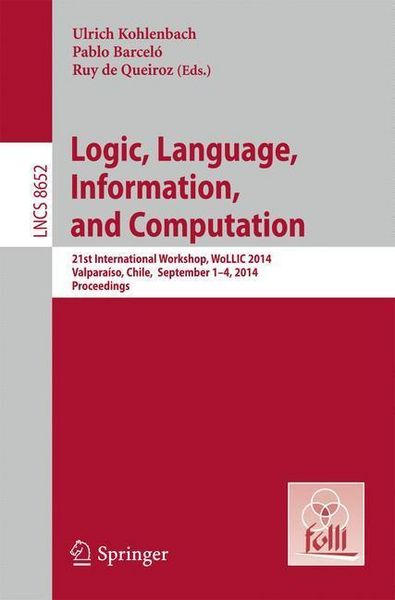 Produktbild: Logic, Language, Information, and Computation
