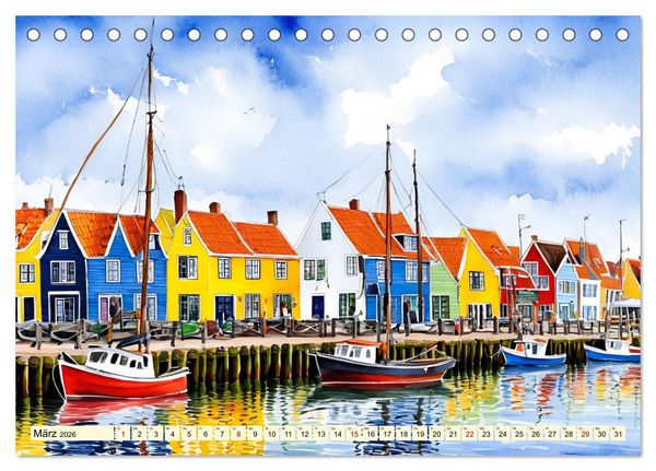 Produktbild: Zauberhafte Niederlande (Tischkalender 2026 DIN A5 quer), CALVENDO Monatskalender