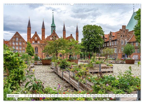 Produktbild: Schleswig-Holstein - Hansestadt L&uuml;beck (hochwertiger Premium Wandkalender 2026 DIN A2 quer), Kunstdruck in Hochglanz