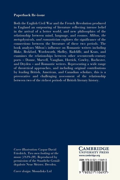 Produktbild: Milton, the Metaphysicals, and Romanticism