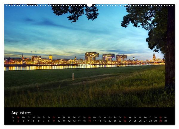 Produktbild: k&ouml;ln dunkelbunt II &ndash; Die Stadt leuchtet! (hochwertiger Premium Wandkalender 2026 DIN A2 quer), Kunstdruck in Hochglanz