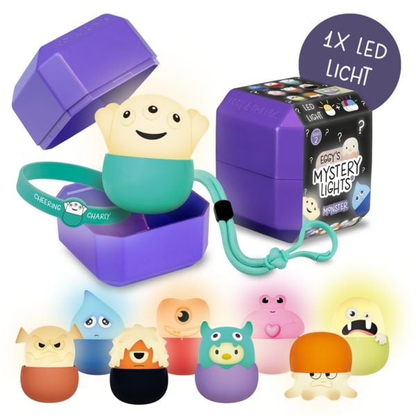Produktbild: Eggys Mystery Lights Serie 2 Monster Akku Nachtlicht Blindbox mit Anh&auml;nger