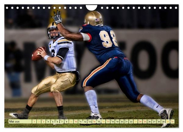 Produktbild: American Football - Taktik und Athletik (Wandkalender 2026 DIN A4 quer), CALVENDO Monatskalender