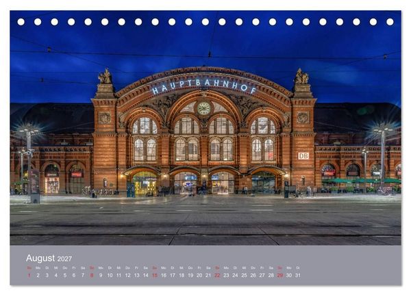 Produktbild: Nachts in Bremen (Tischkalender 2027 DIN A5 quer), CALVENDO Monatskalender