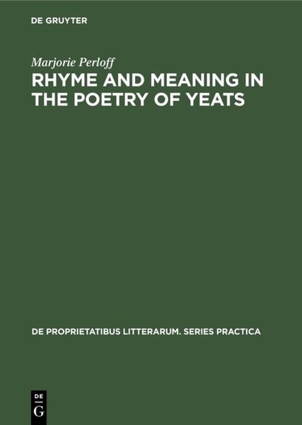 Produktbild: Rhyme and Meaning in the Poetry of Yeats