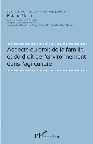 Produktbild: Aspects du droit de la famille et du droit de l'environnement dans l'agriculture