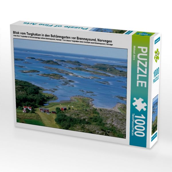 Produktbild: Blick vom Torghattan in den Sch&auml;rengarten vor Br&oslash;nn&oslash;ysund, Norwegen (Puzzle)