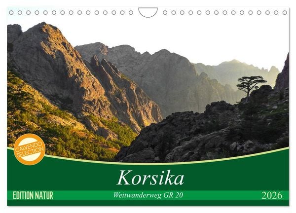 Produktbild: Korsika - Weitwanderweg GR 20 (Wandkalender 2026 DIN A4 quer), CALVENDO Monatskalender