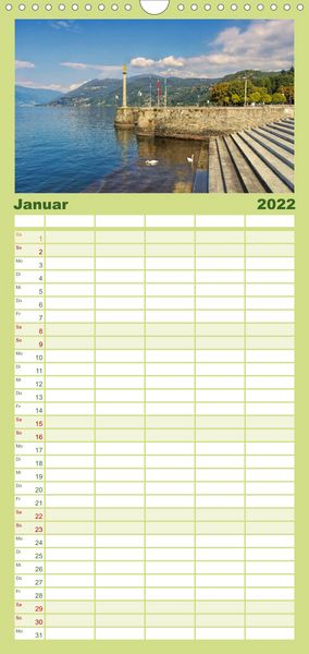 Produktbild: Lago Maggiore - Orte am Ostufer - Familienplaner hoch (Wandkalender 2022 , 21 cm x 45 cm, hoch)