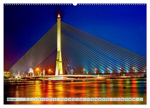 Produktbild: Bangkok - K&ouml;nigreich Thailand (Wandkalender 2026 DIN A2 quer), CALVENDO Monatskalender