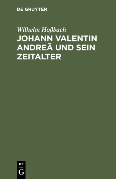 Produktbild: Johann Valentin Andre&auml; und sein Zeitalter