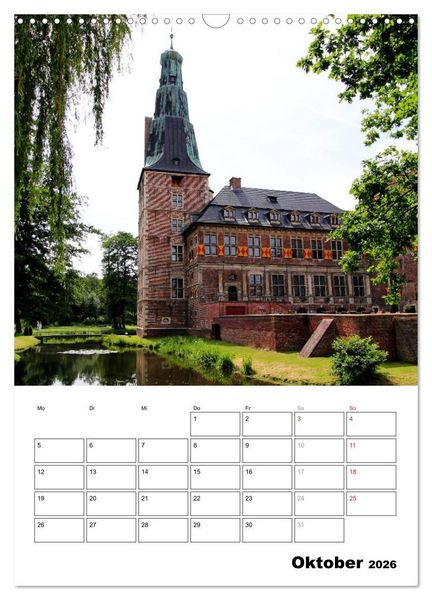 Produktbild: Eindrucksvolle Burgen, malerische Schl&ouml;sser im M&uuml;nsterland (Wandkalender 2026 DIN A3 hoch), CALVENDO Monatskalender