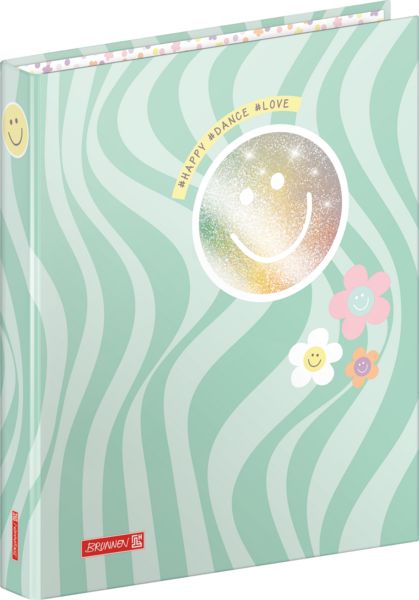 Produktbild: Brunnen Ringbuch A4 2R 25mm Happy Hippie
